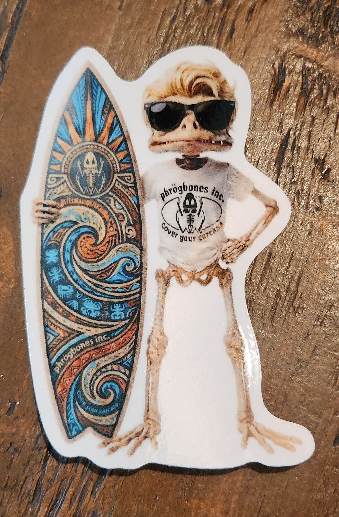 Phrögsticker Phrëddie surfer