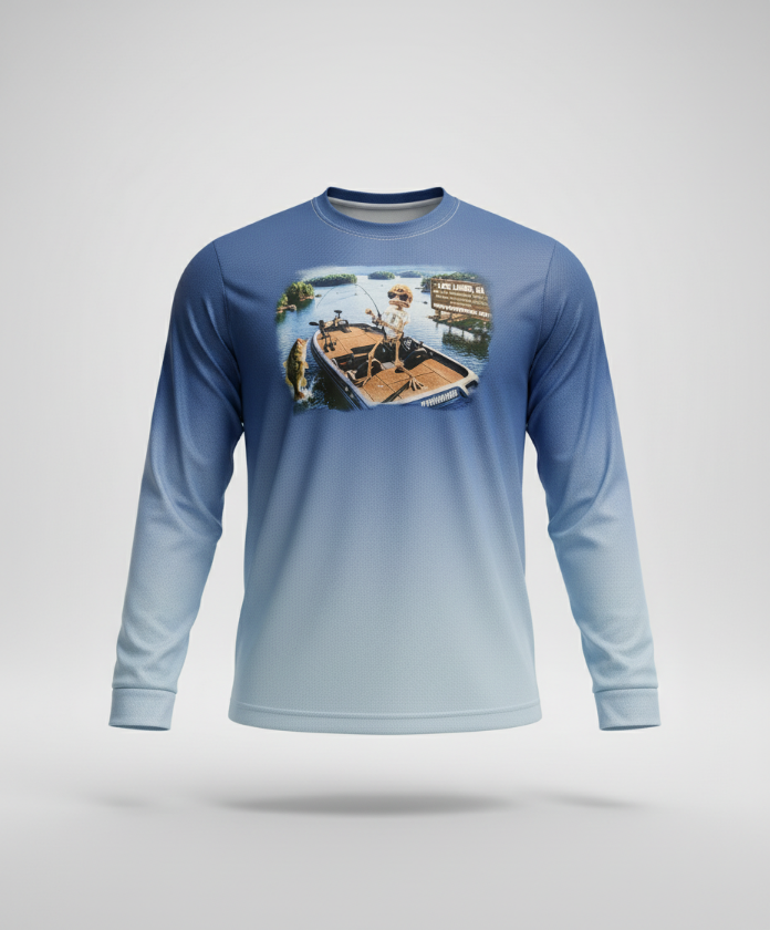 Long sleeve Phïshing shirt - Lake Lanier, or Lake Oconee, GA